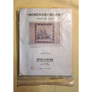 Counted Cross Stitch Kit "Homeward Bound" 18"×20"Sailing Ships New